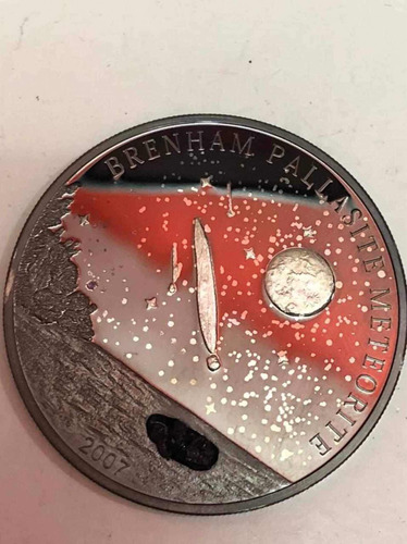 Moneda Cook Islands Meteorito Pallasite Elizabeth Ii 5 Dolar (Usado)