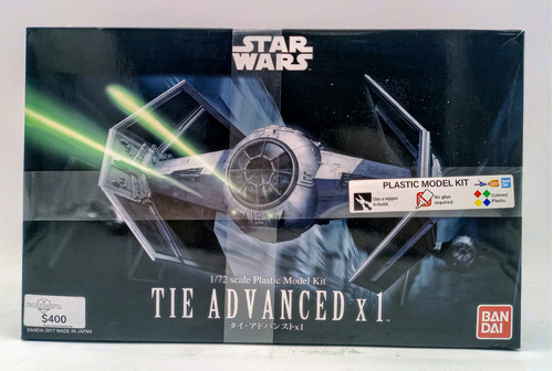 Star Wars Tie Advanced X1 Bandai Model Kit Escala1/72 Bandai