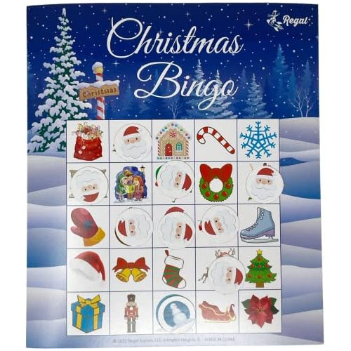 Set De Bingo Navideño  Kit De Juego Tamaño Familiar  ...