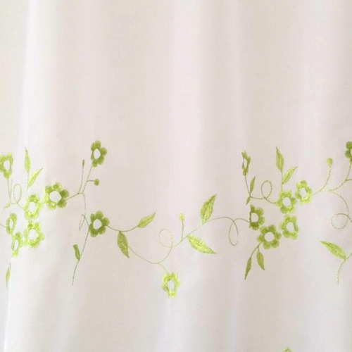 Cortinas De Ventana Bordadas Cocina Medias Verde 30x90cm