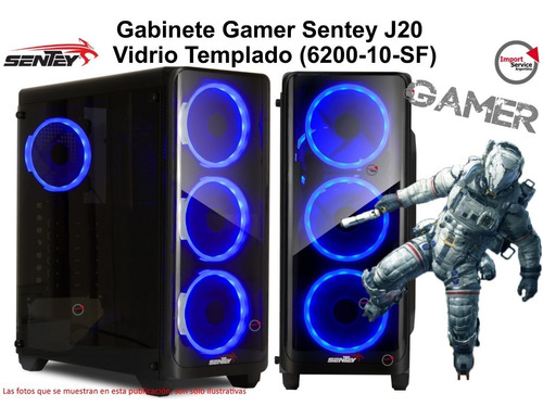 Gabinete Gamer Sentey J20 Vidrio Templado (6200-10-sf)