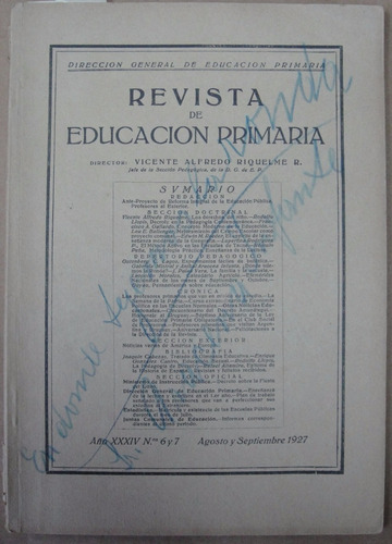 Revista De Educación Primaria  1927