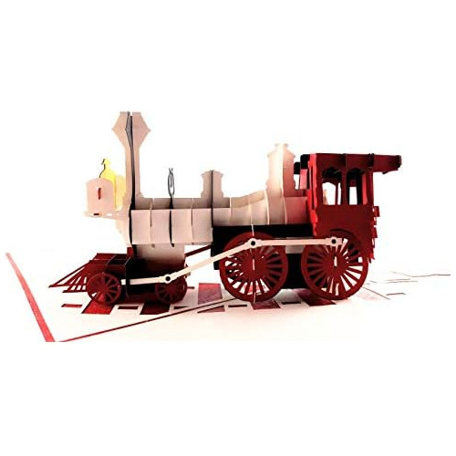 Magical Christmas Steam Train 3d Pop Up Tarjeta De Feli...