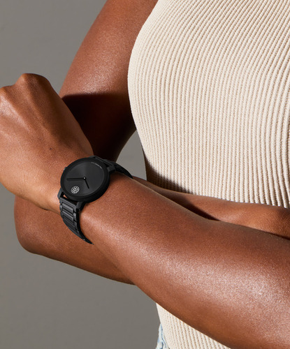Reloj Movado Mujer Acero Inoxidable Negro Elegante