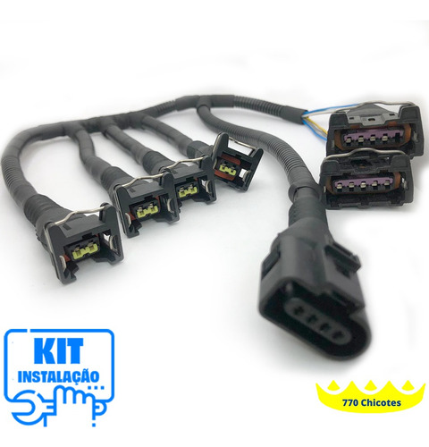 Chicote Bico Injetor Gol 1.8 Mi Ap 97 A 02 Com Capa