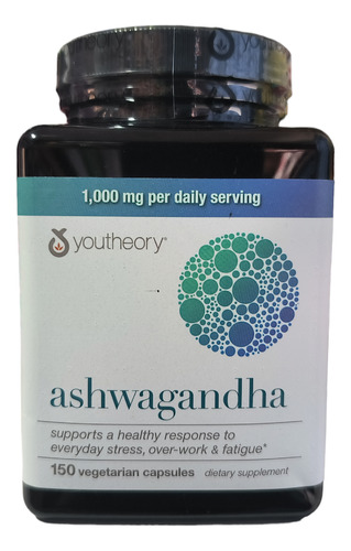 Ashwagandha De 1000 Mg 150 Cápsulas Marca Youtheory