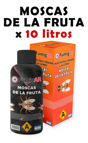 Veneno Insecticida Para Mosca De La Fruta Mata Liquido X10l