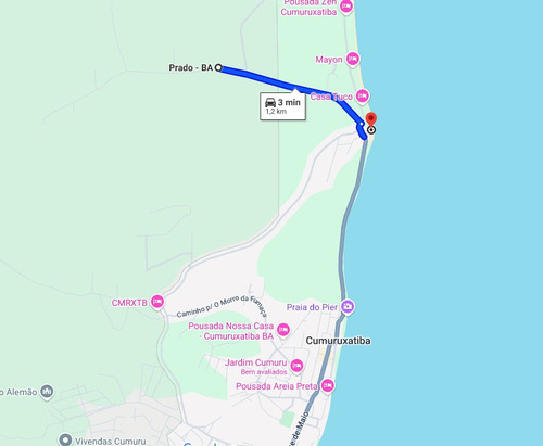 Terreno 29.500 Metros Pertinho Da Praia Com Rio E Linda Mata. Escriturado - Cumuruxatiba - Preço De Ocasião!