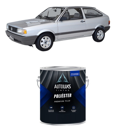 Tinta Automotiva Poliester Prata Lunar Vw 3600ml Autoluks