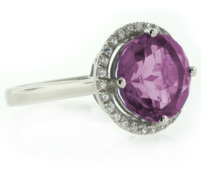 Anillo De Alejandrita Azul A Morado En Plata