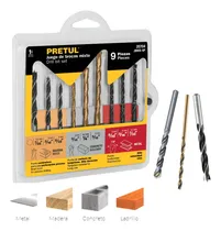Comprar Juego De Brocas Para Metal, Concreto Y Madera 9piezas Pretul