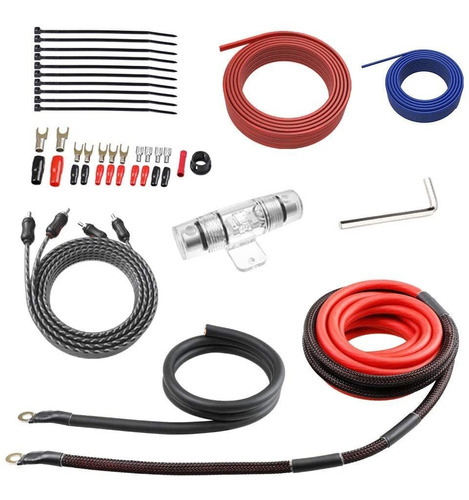 Kit Cables Potencia 4 Gauges Rockrix Audio Para Autos