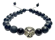 Comprar Pulseras Para Hombre, Piedra Negra, Volcánicas, Ajustables!