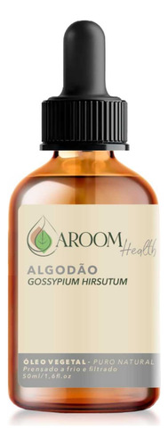Óleo De Algodão 100% Puro Natural -cabelo E Pele 50 Ml Aroom