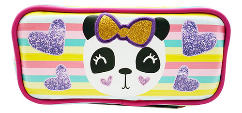 Cartuchera Talbot Pu Printing Panda Love 1 Cierre