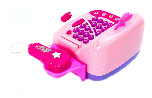 Caixa Registradora Rosa Funciona De Verdade Com Calculadora