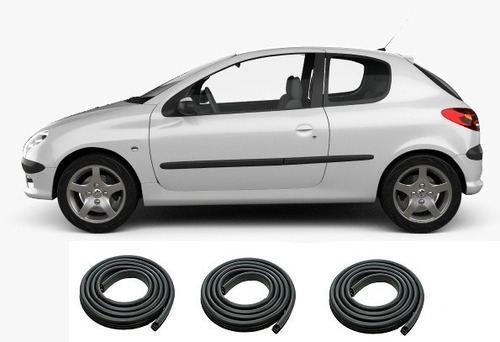 Burletes Peugeot 206 2008 3 P. Kit 2 Puertas + Baul Rapinese