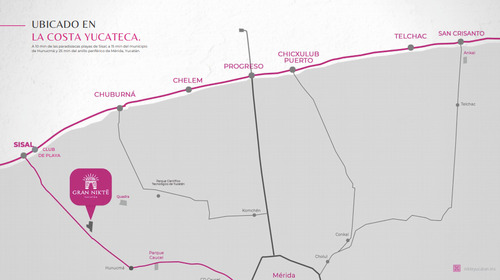 Terreno En Venta En Desarrollo Premium En Sisal Con Club De Playa