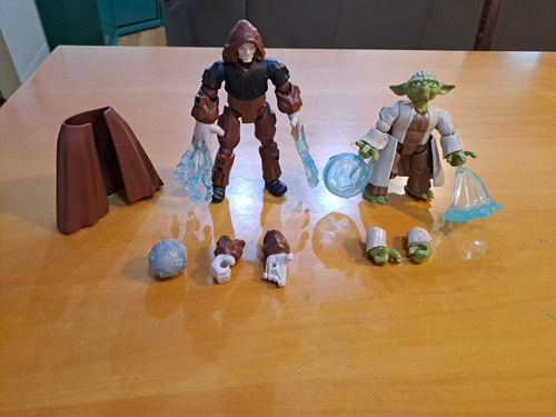 2 Figuras Star Wars De Hasbro, Con Piezas Intercambiables