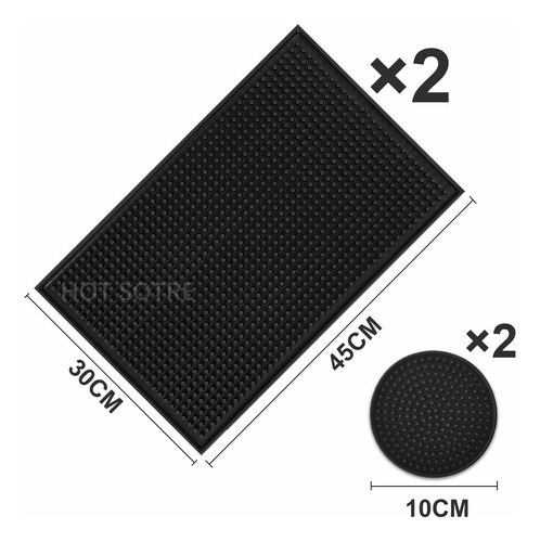 4pz Tapete Para Bar Grande 45 X 30cm Barra Escurridor Barman
