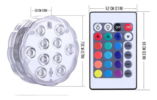 Para Luz De Piscina Rgb, Luz De Control Remoto Led, 1 Pieza