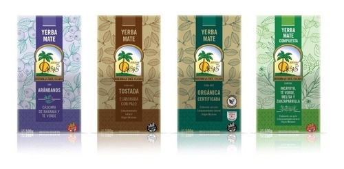 Imagen 1 de 5 de Yerba Mate X 4 - Orgánica, Con Arándano, Tostada Y Compuesta