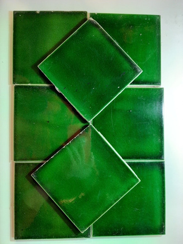 Imagen 4 de 4 de Antiguo Azulejo Liso Verde 15,2x15,5, 7022