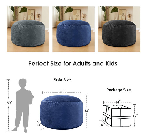 Puf Para Adultos, Silla Tipo Puf De Espuma Viscoelástica De