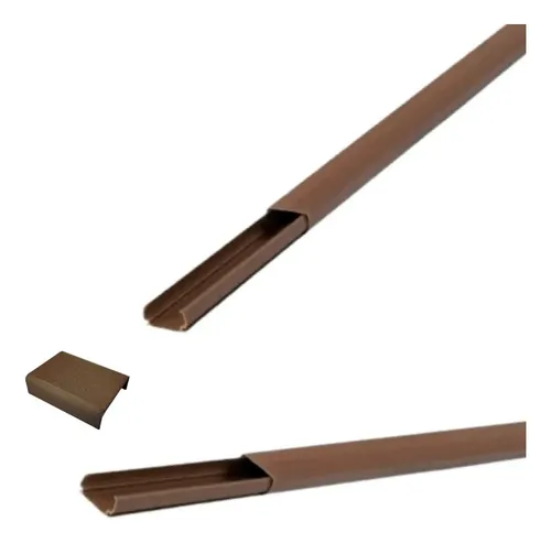 Canaleta Mogno Pvc Autocolante C/ Luva 20x10 Perfil 2 Metros