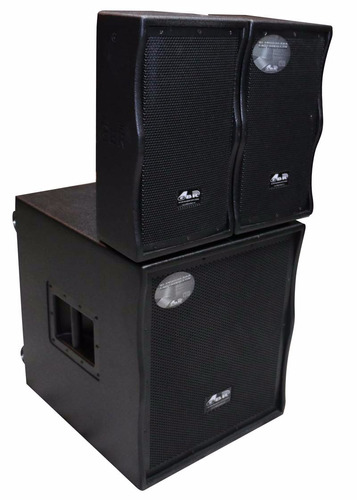 Combo Array Potenciado Gbr 2x Bafles 1000 + Subwoofer 1800