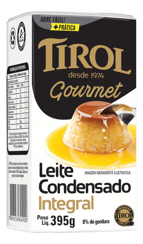 Leite Condensado Integral Tirol Gourmet Caixa 395g