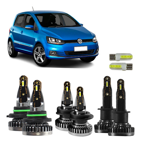 Kit Ultra Led 30000 Lumens Vw Fox 2017/21 Canceller Sem Erro