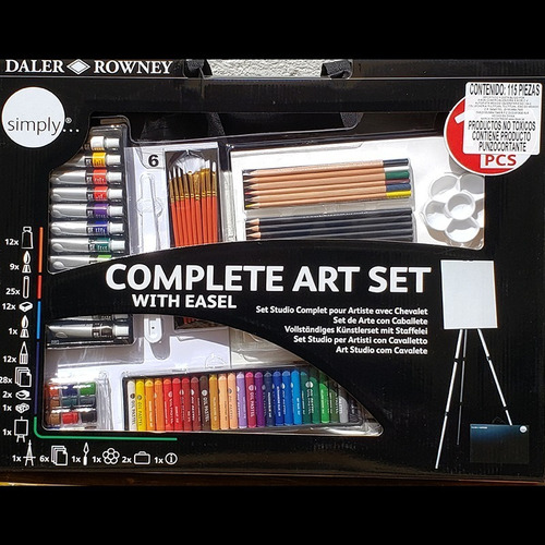 Imagen 1 de 3 de Set Completo De Arte Con Caballete 115 Daler Rowney