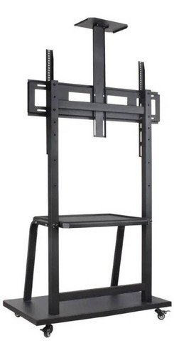 Imagen 4 de 10 de Soporte Tv Movil Pie Ruedas De 32 A 70 C/ Mesa Apoyo Backup