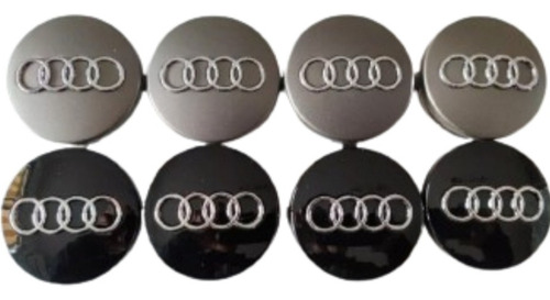 4 Centros De Llanta Audi Originales 60mm