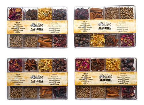 4 Cajas Con 12 Botanicos C/u Para Gin Y Tragos - Mixologia