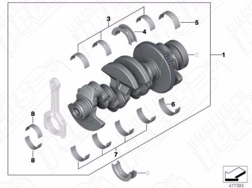 Bronzina Mancal (standard) Bmw 118i 2.0 Sport 2010-2011