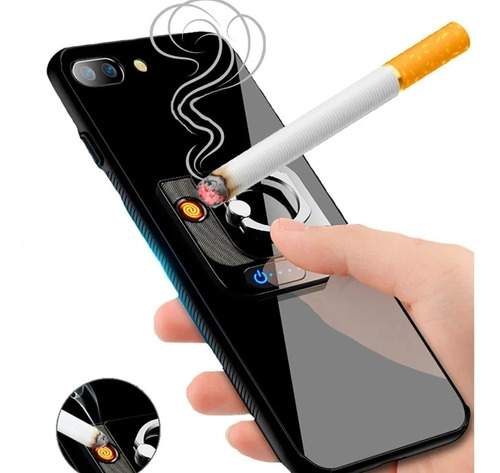 Encendedor De Cigarrillos Electrico Y Soporte Celular Anillo