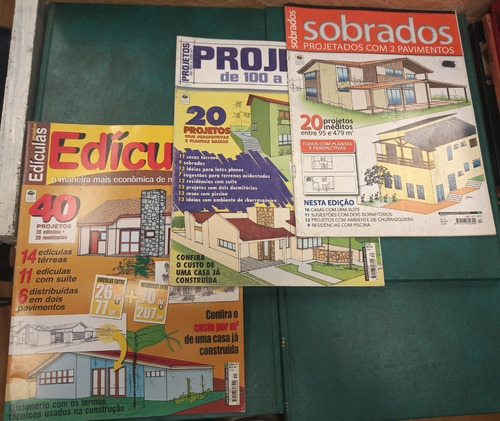  Revistas Con Planos - Projectos Y Ediculas  X 3 Unidades