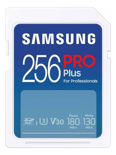 Tarjeta De Memoria Samsung Pro Plus 256gb - Sdxc 180 Mb/s 4k