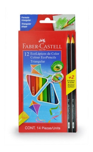 Lápices De Colores Triangular 12 Colores Faber- Castell