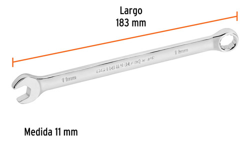 Llave Combinada Extralarga Milimétrica 11 X 184 Mm