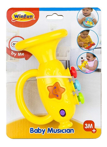 Brinquedo Musico Bebe Trompete Com Som E Luzes Winfun 000642