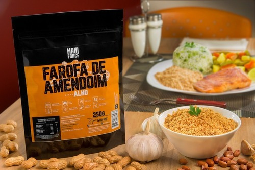 Farofa Fit De Amendoim Sabor Alho - 250g