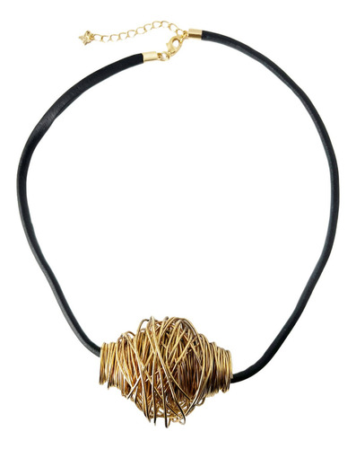 Collar Chapa De Oro 18k Ilan Dorado Dama 80405 - S024
