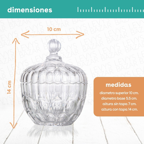 Imagen 3 de 10 de 6 Carameleras Frascos Bomboneras Vidrio Souvenir Velas Soja