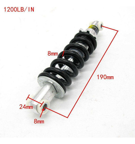 190mm 1200lbs Motocicleta Atv Amortiguador Suspensión