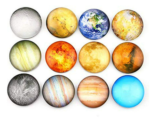 Ktdorns - Imanes Planetarios Para Nevera, Paquete De 12 Iman