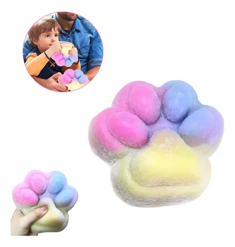 AYNKH Set De 10 Squishies De Patas De Gato – Juguetes De Silicona Suave, Degradado Y Transparente, Para Aliviar El Estrés Y Estimulación Sensorial