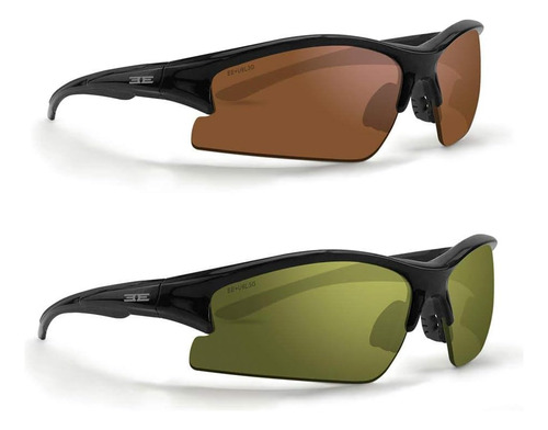 2 Epoch Golf Sport Gafas De Sol Black Clarity Green & Black 